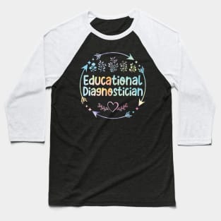 Educational Diagnostician cute floral watercolor Baseball T-Shirt